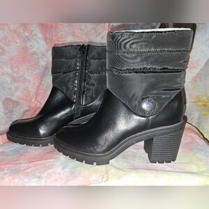 ALFANI Womens Black Puffer Lug Sole Padded Belcalise Size 7